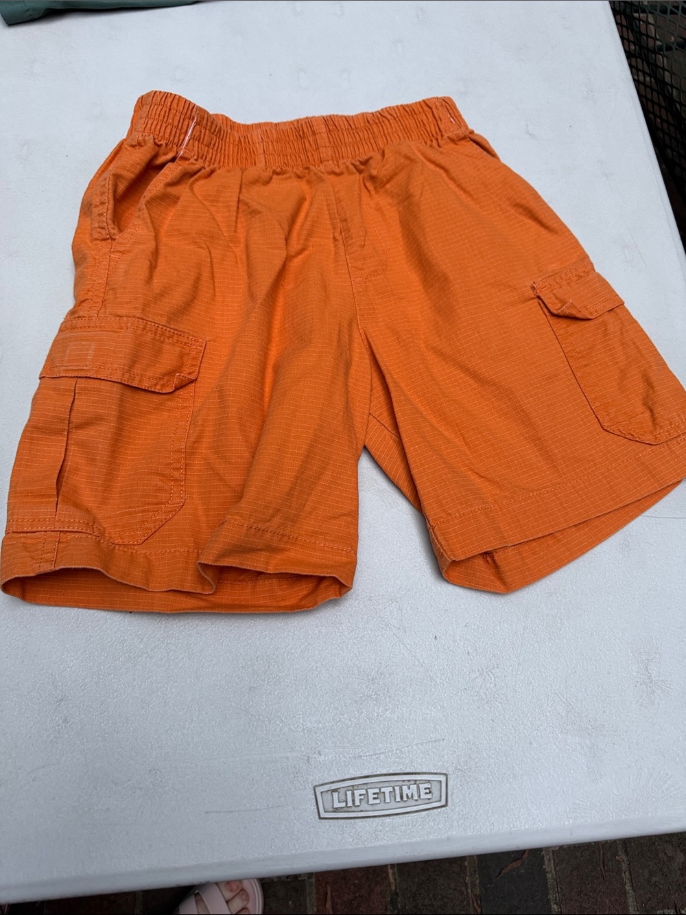 Kitestrings Orange Kids Cargo Shorts - Elastic Waist